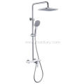 Square Shower Mixer Set With Marble Shelf